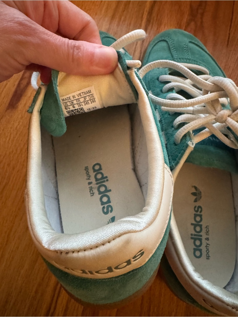 Adidas Sporty and Rich Handball Spezial Green UK 6 US 6.5 Women 8.5 - Picture 6 of 9